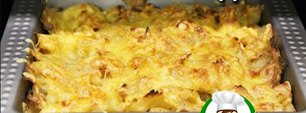 Макароны с сыром и курицей