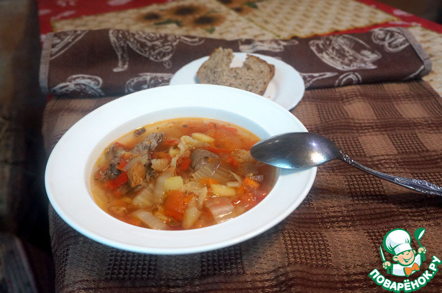 Суп из баранины с помидорами