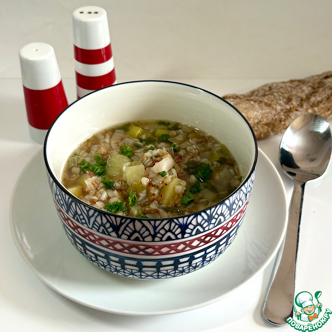 Айнтопф с гречкой и луком-пореем