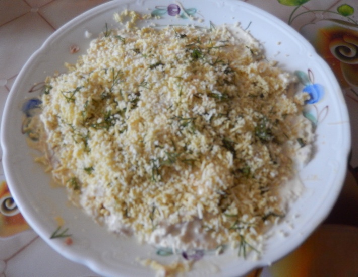 Советский рыбный салат 