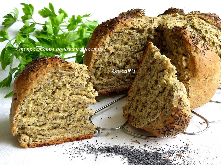 Быстрый хлеб с маком и тмином