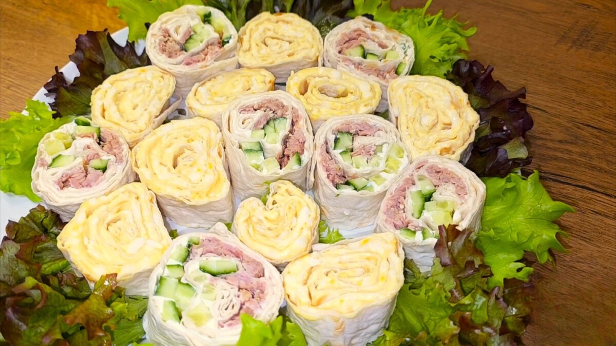 Закусочные роллы из лаваша