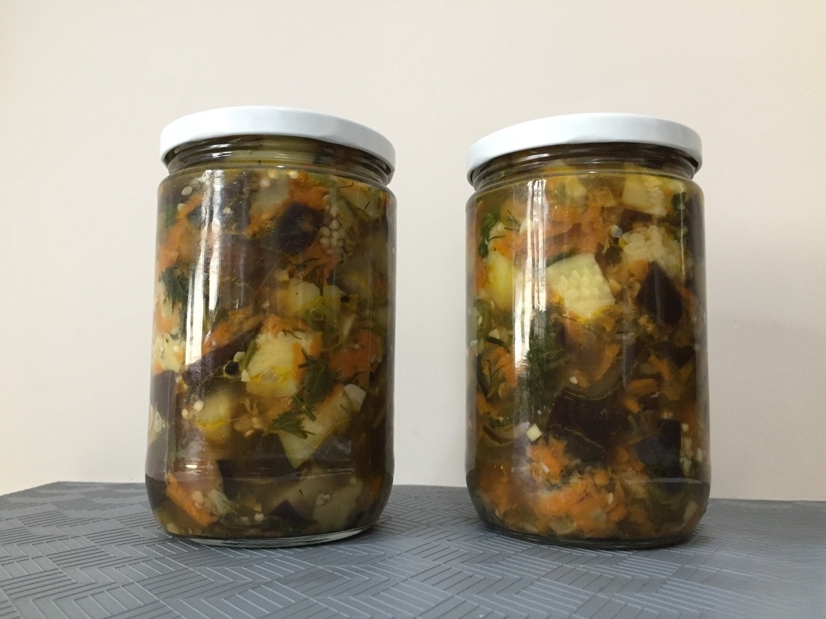 Закуска из баклажанов и кабачков на зиму